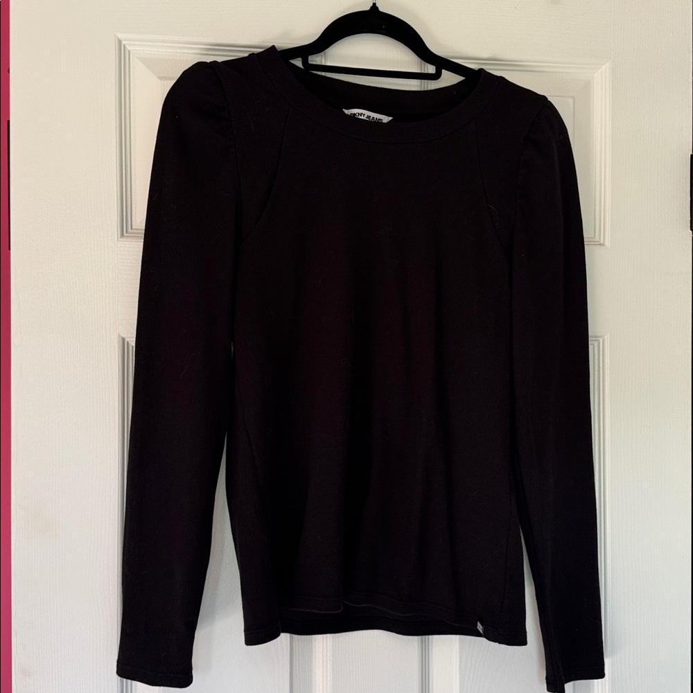 DKNY Women's Black Long Sleeve Sweatshirt